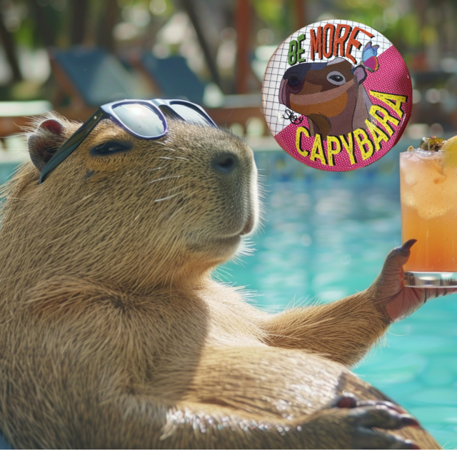 “Be More Capybara” Badge