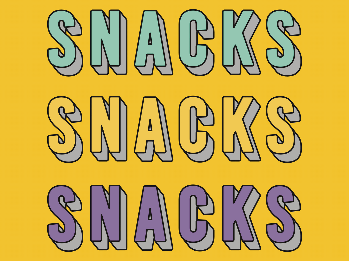 "SNACKS SNACKS SNACKS" Hand-Painted Children's/Toddler's Denim Jacket