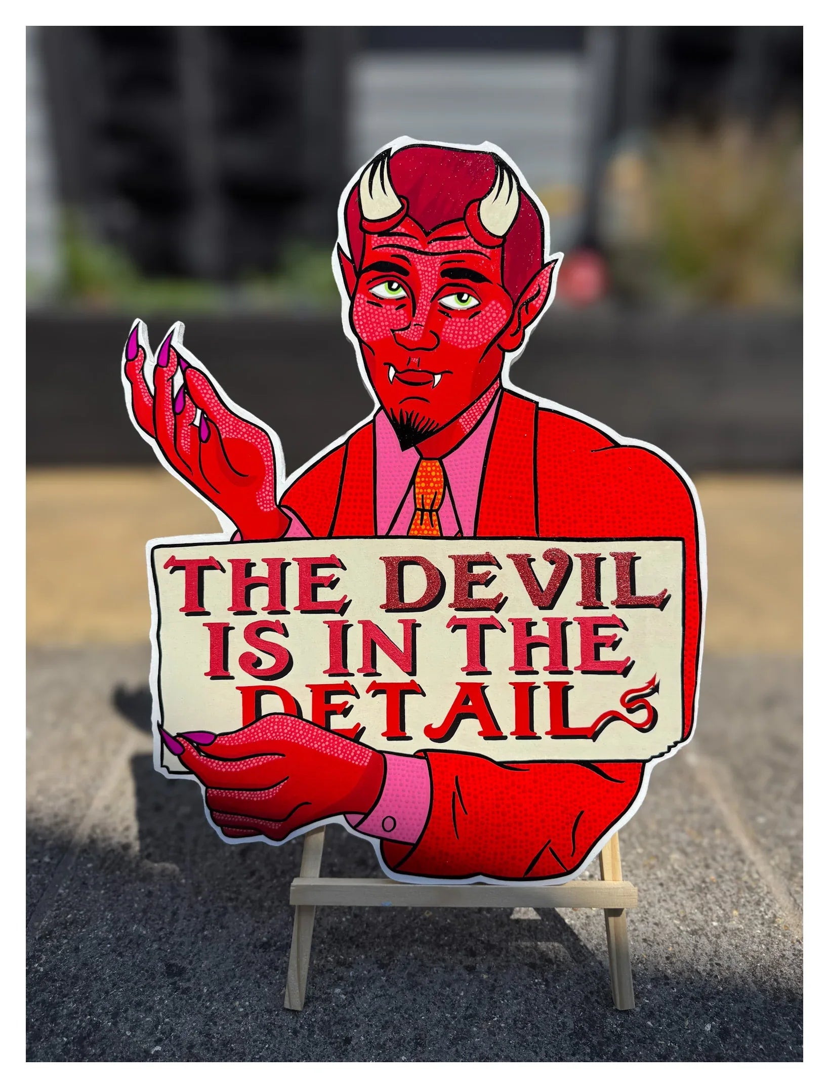 The Devil is in the Detail - Original Mixed-Media Artwork by Stoofy - STOOFY