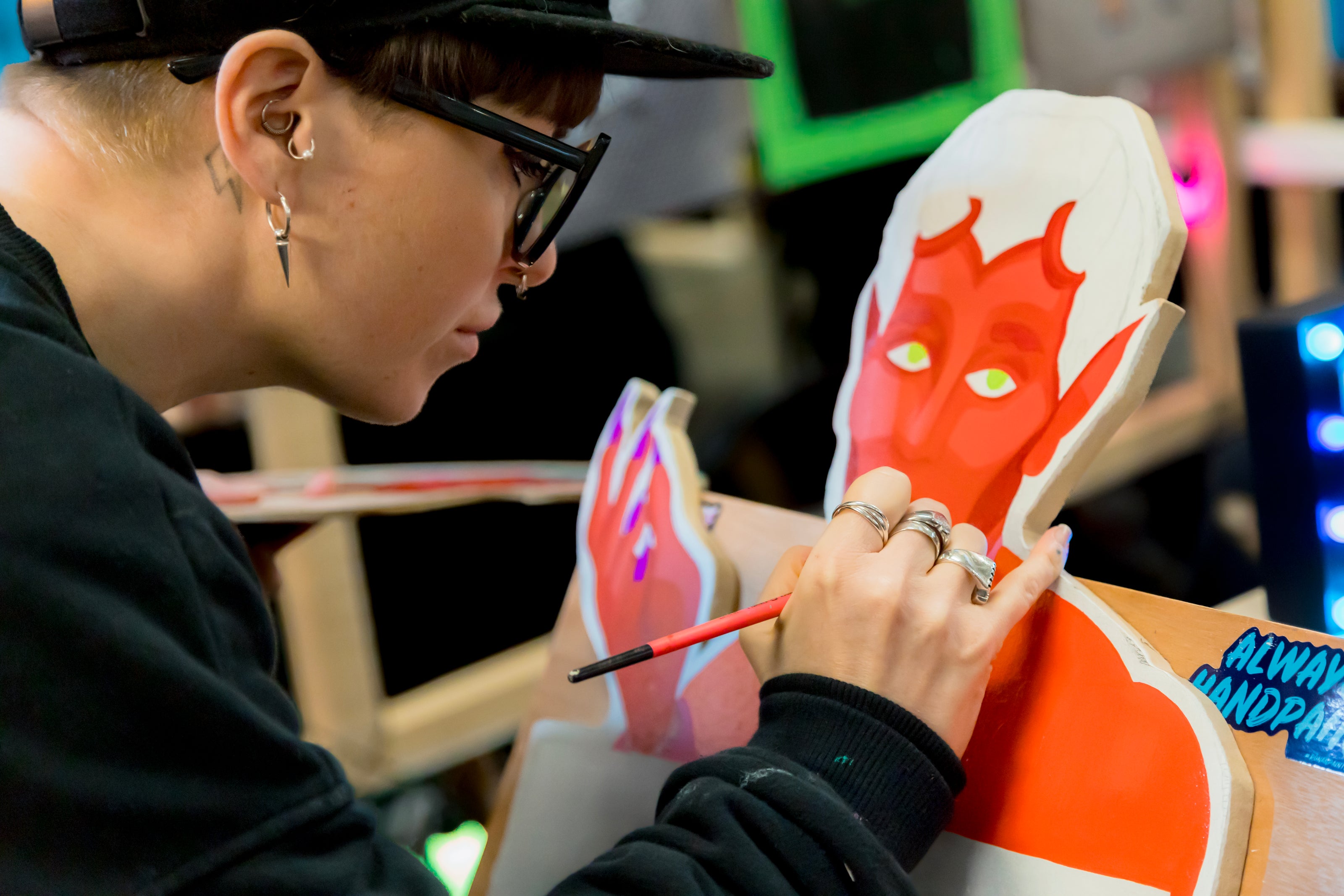 The start of the process for The Devil is in The Detail by Stoofy - Stoofy painting - photography by Lauren Ward Photography