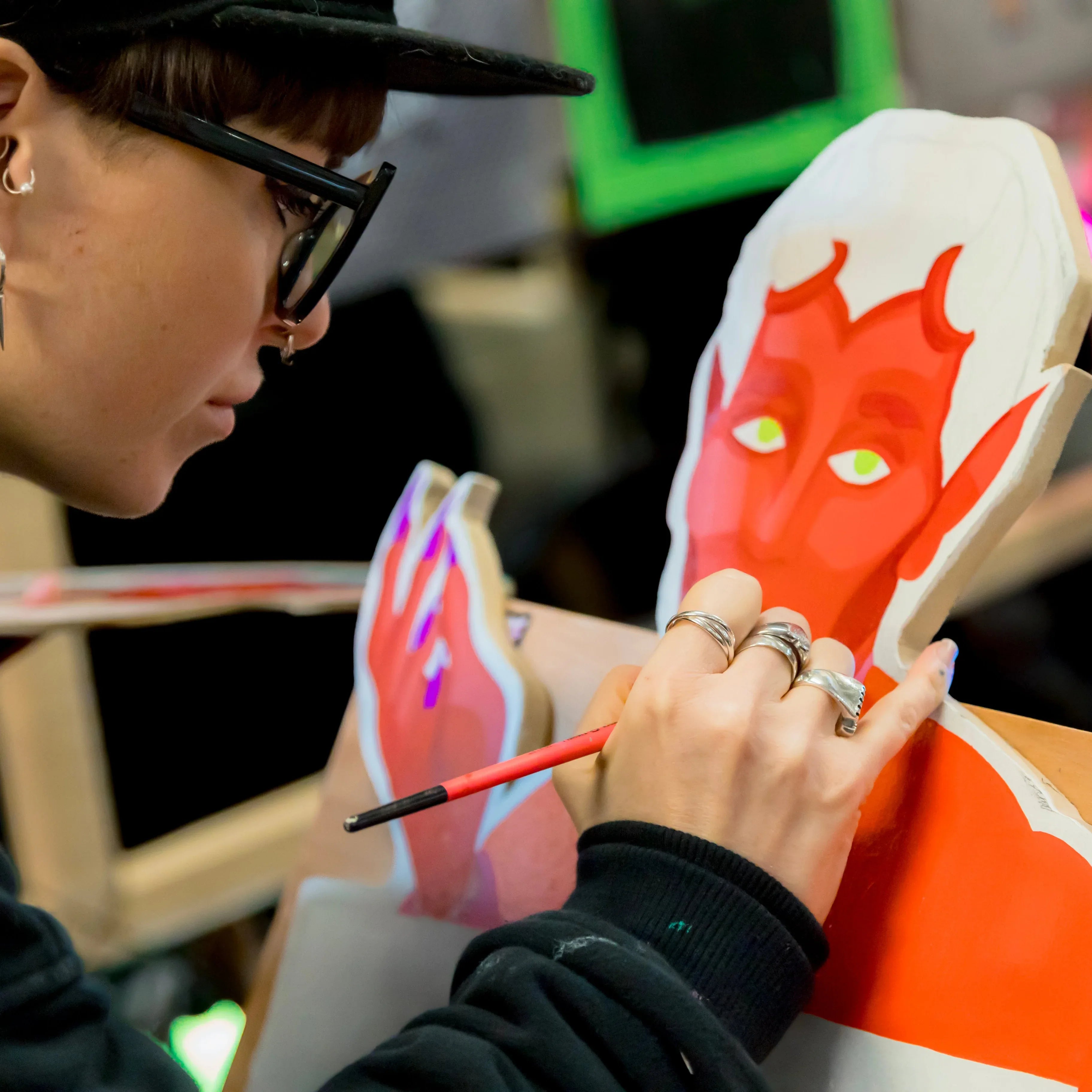 The Devil is in the Detail - Original Mixed-Media Artwork by Stoofy - STOOFY