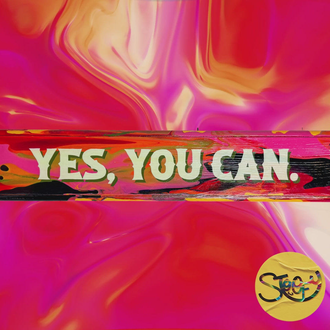 YES, YOU CAN hand-painted sign artwork by The Stoofy Store