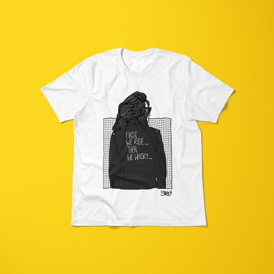 First We Ride, Then We Whisky T-shirt - The SToOFy Store