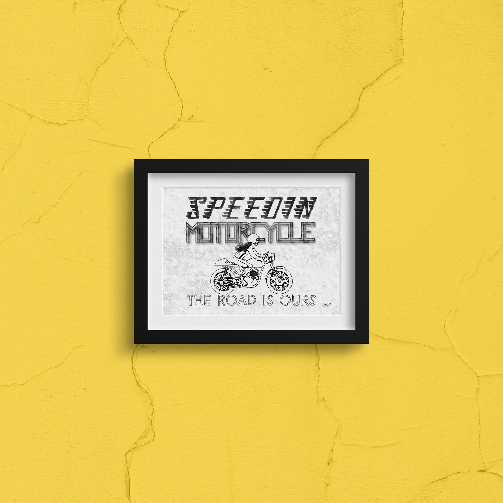Speedin’ Motorcycle Print - The SToOFy Store