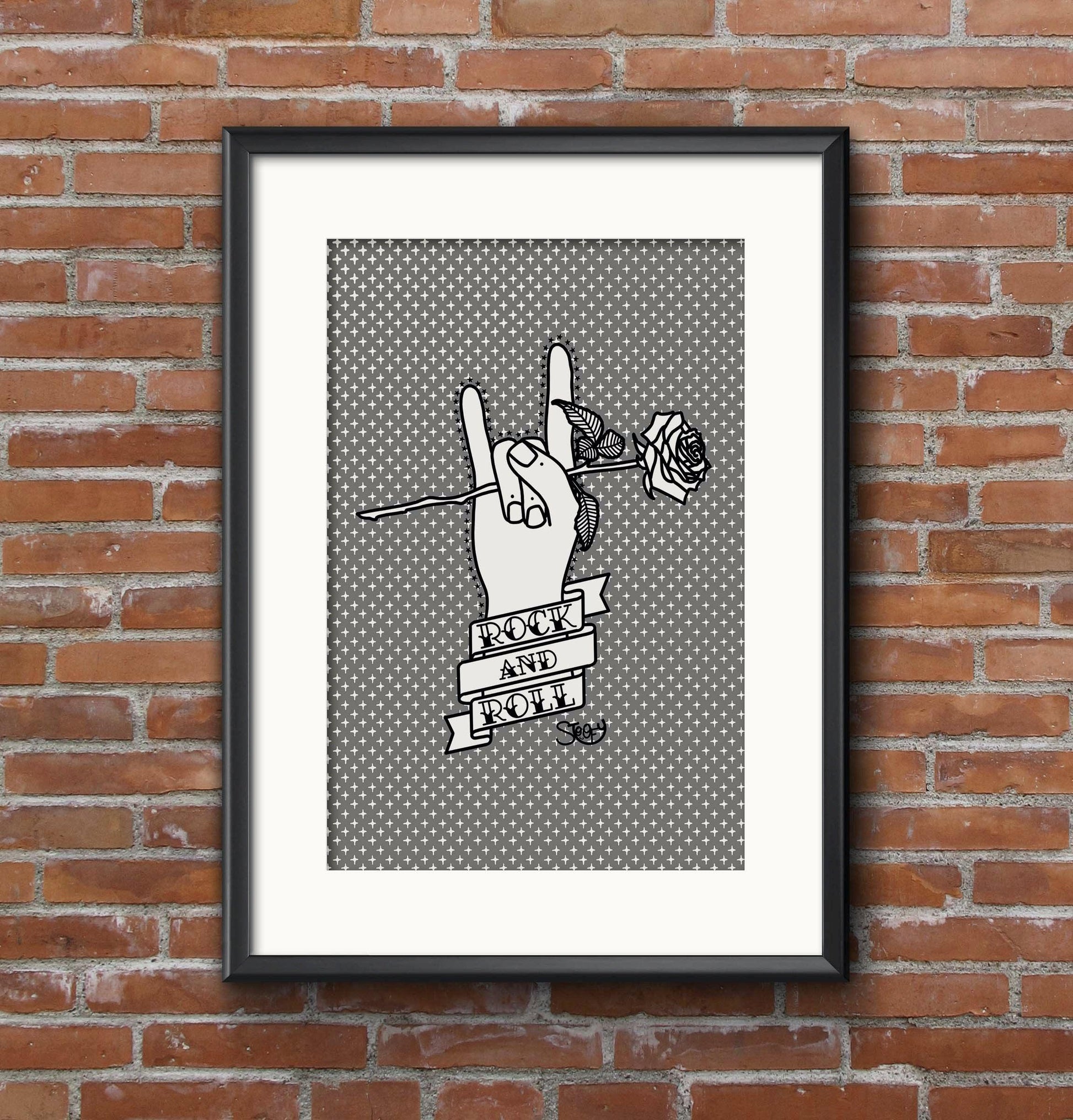 "It's Only Rock & Roll Baby" A3 Art Print - STOOFY